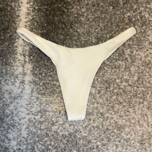 Monday Swimwear White Bikini Bottom - Size Medium
